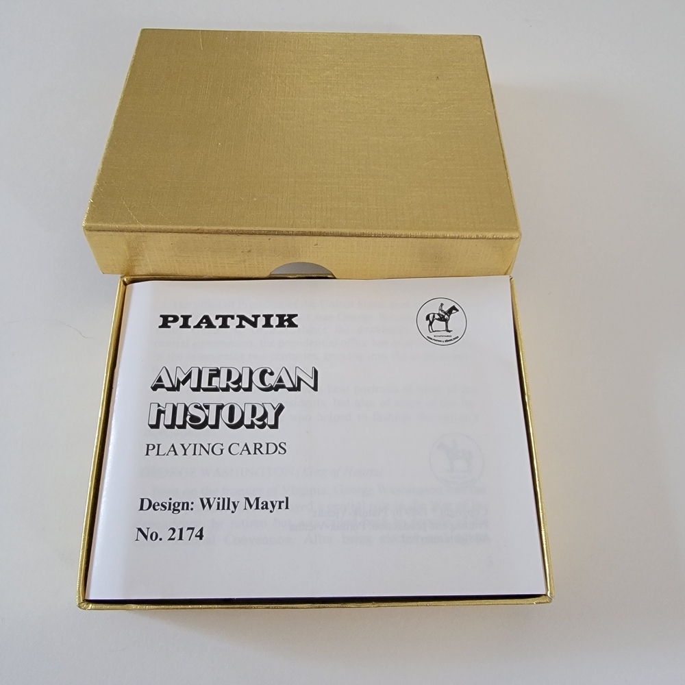 Piatnik American History Playing Cards Vintage In Box 1989
